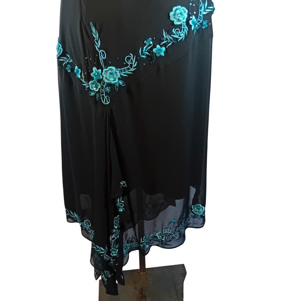 Vintage 90s R&M Richards Plus Size Cocktail Dress Formal Floral Embroidered 22W - Picture 14 of 16